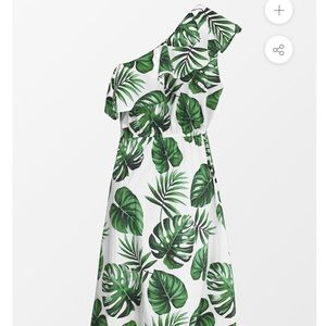 Cupshe Tropical One Shoulder Ruffle Dress